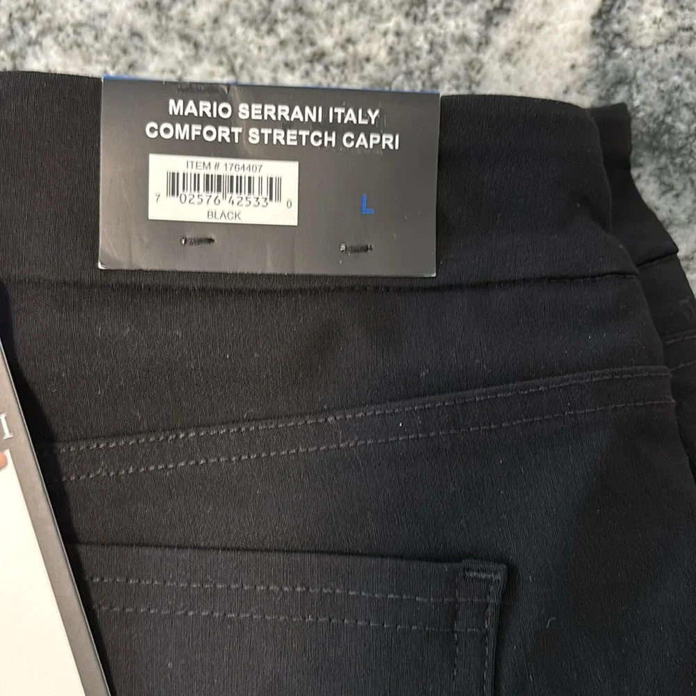 Mario Serrani Italy Women's Casual Pants Comfort Stretch Slim Fit Work Capri NEW - Picture 3 of 5